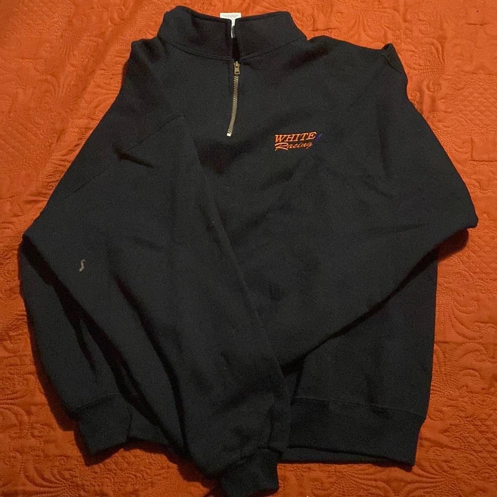 black sweatshirt